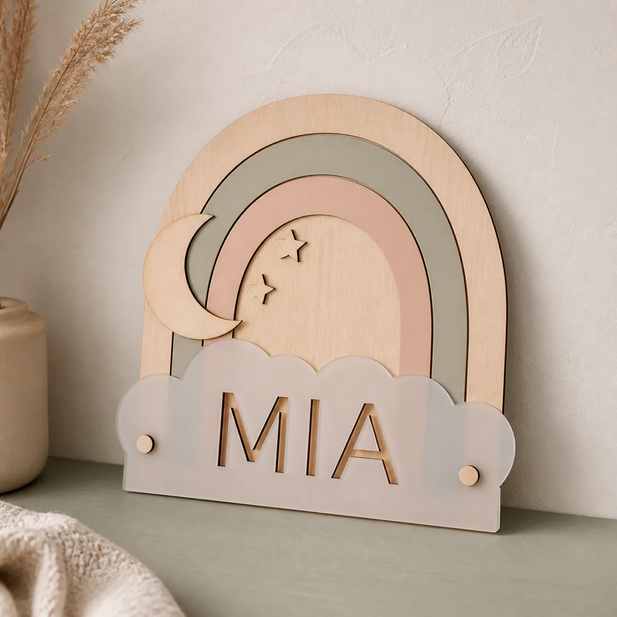 Layered Nursery Name Sign