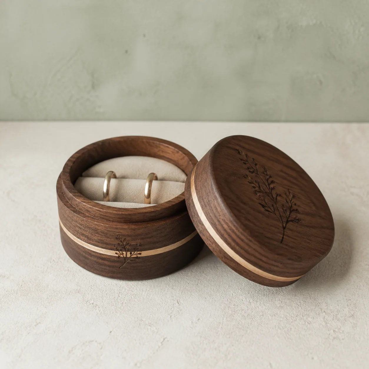 Botanical Wedding Ring Box