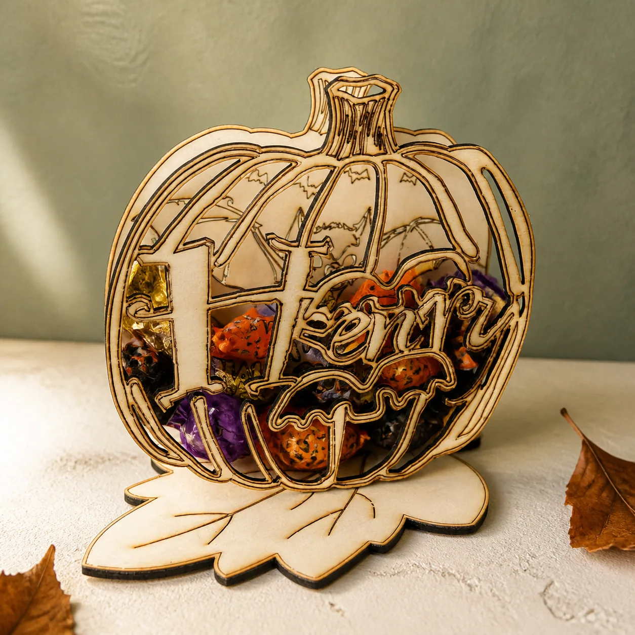 Personalised Halloween Sweet Basket